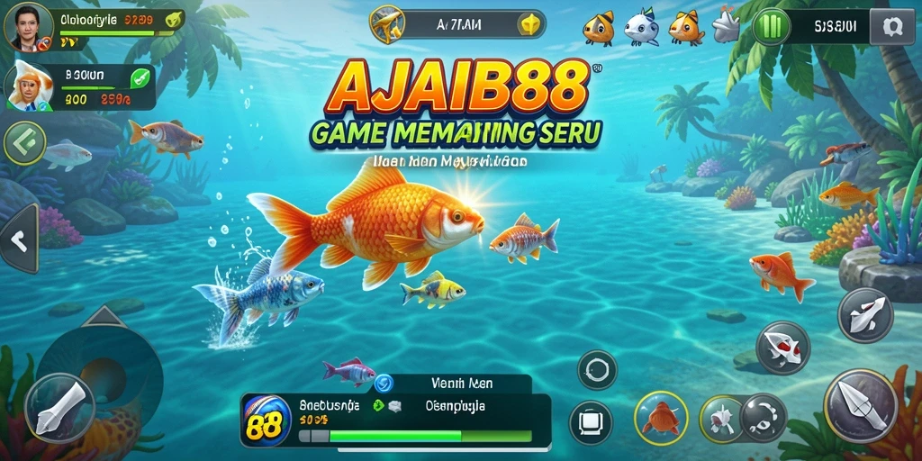 Tampilan gameplay AJAIB88 yang menampilkan keseruan memancing.