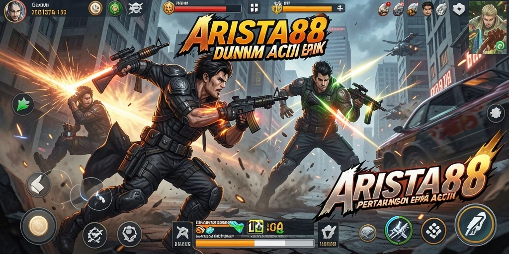 Tampilan menegangkan dari gameplay ARISTA88 yang penuh aksi.