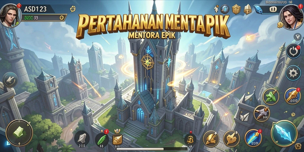 Tampilan gameplay Tower Defense yang seru dan menegangkan.