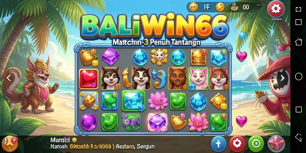 Gameplay BALIWIN66 yang seru dan menantang dalam Match-3.