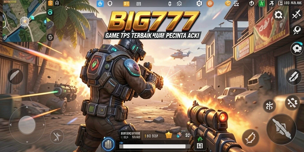 Screenshot gameplay <strong>BIG777</strong> menampilkan aksi seru dalam pertarungan TPS.