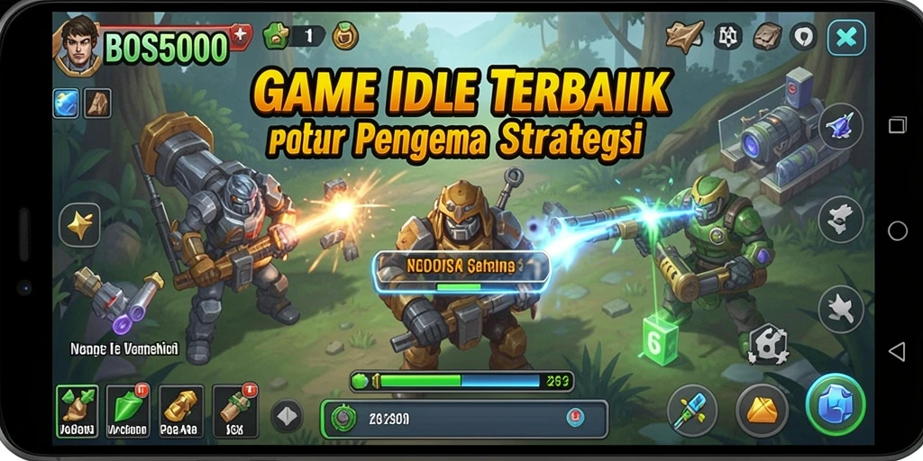 Tampilan menarik dari gameplay BOS5000 yang adiktif.
