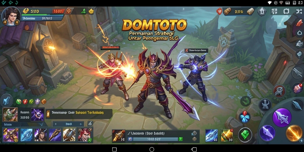 Tangkapan layar gameplay DOMTOTO yang penuh aksi dan strategi.