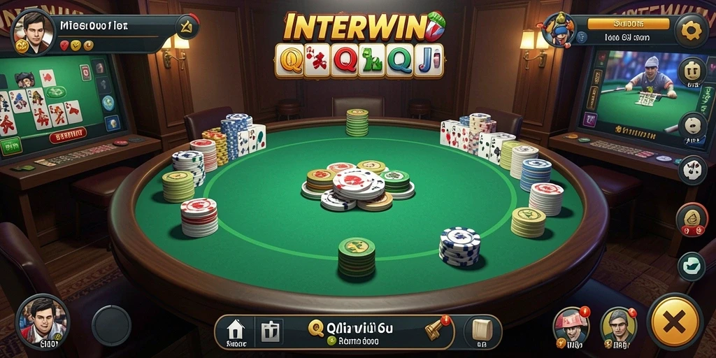 Screenshot INTERWIN menampilkan pemain yang menikmati permainan QiuQiu.