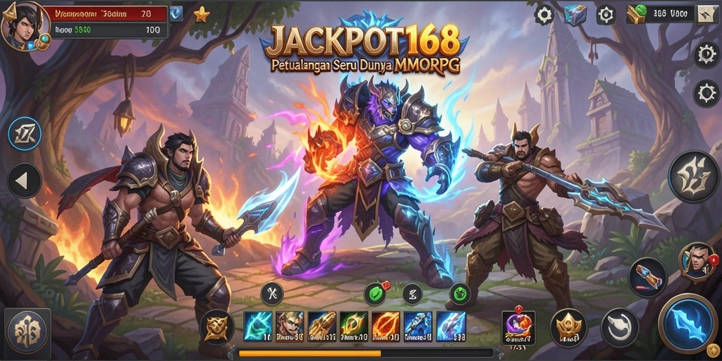 Tampilan gameplay JACKPOT168 yang seru dan menegangkan dalam dunia MMORPG.