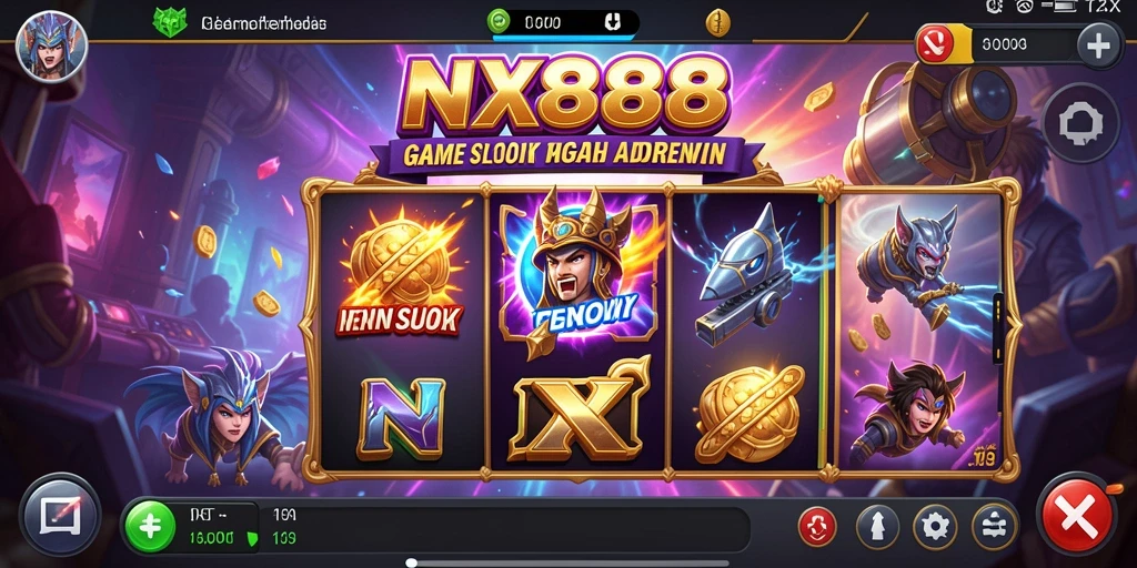 Screenshot gameplay NX888 yang menarik dan penuh warna.