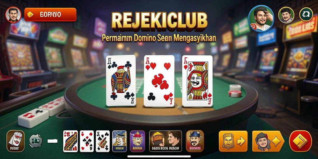 Screenshot gameplay <strong>REJEKICLUB</strong> menampilkan momen seru saat bermain Domino.
