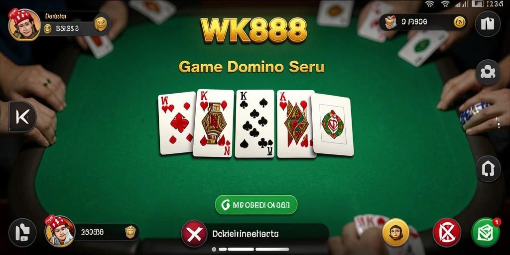 Gameplay Domino seru dengan antarmuka yang menarik.