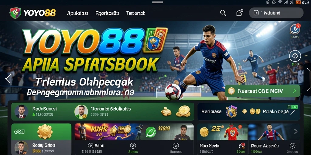 Tangkapan layar utama YOYO88 menampilkan tampilan taruhan olahraga yang menarik.