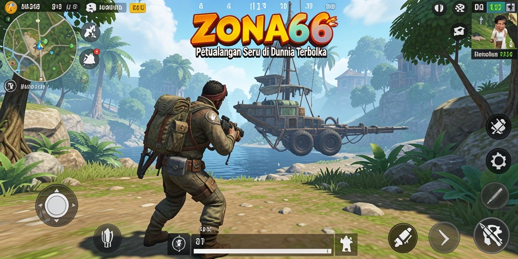 Gameplay ZONA66 yang menampilkan petualangan seru di dunia terbuka.